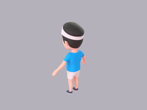 Cartoon Male Character Rigged 102 Modello 3D