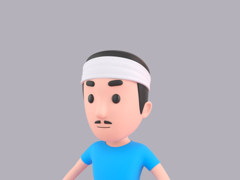 Cartoon Male Character Rigged 102 Modello 3D