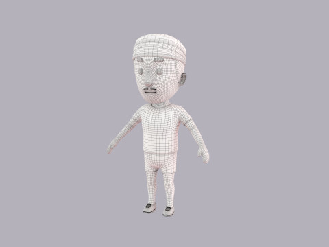 Cartoon Male Character Rigged 102 Modello 3D