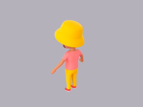Cartoon Male Character Rigged 103 3D Model