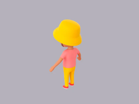 Cartoon Male Character Rigged 103 3D Model