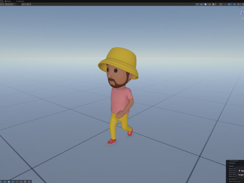 Cartoon Male Character Rigged 103 3D Model