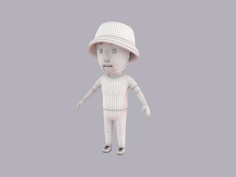 Cartoon Male Character Rigged 103 3D Model