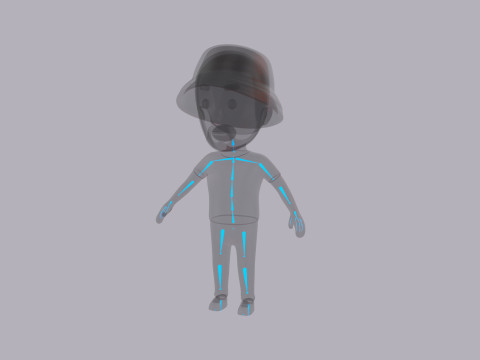 Cartoon Male Character Rigged 103 3D Model