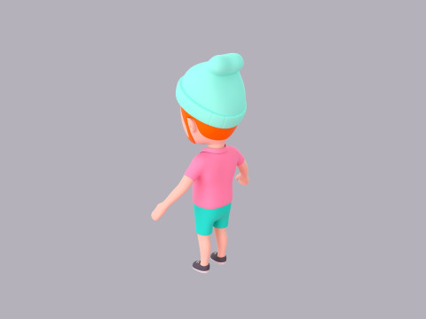 Cartoon Male Character Rigged 104 3D-Modell