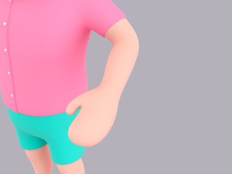 Cartoon Male Character Rigged 104 3D-Modell