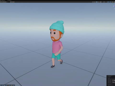 Cartoon Male Character Rigged 104 3D-Modell