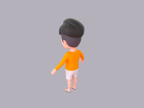 Cartoon Male Character Rigged 105 3D 模型