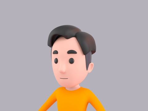 Cartoon Male Character Rigged 105 3D 模型