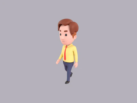 Cartoon Male Character Rigged 106 3D Model