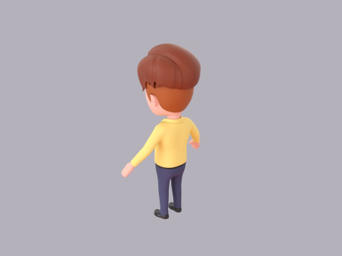 Cartoon Male Character Rigged 106 3D मॉडल
