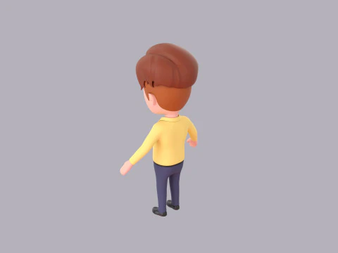 Cartoon Male Character Rigged 106 3D Model