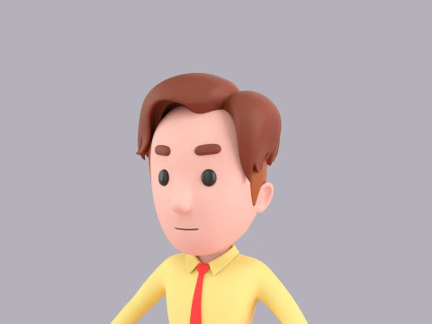 Cartoon Male Character Rigged 106 3D Model