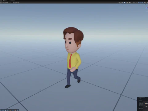 Cartoon Male Character Rigged 106 3D Model