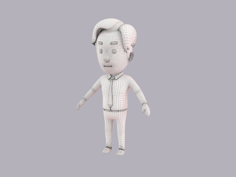 Cartoon Male Character Rigged 106 3D मॉडल