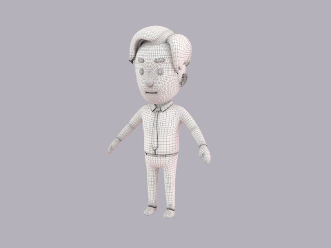 Cartoon Male Character Rigged 106 3D Model
