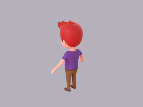 Cartoon Male Character Rigged 108 Model 3D