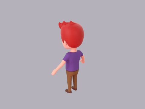 Cartoon Male Character Rigged 108 3D Model