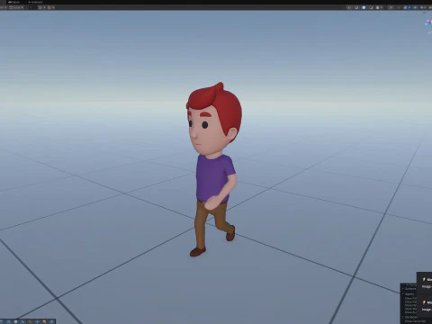 Cartoon Male Character Rigged 108 3D Model