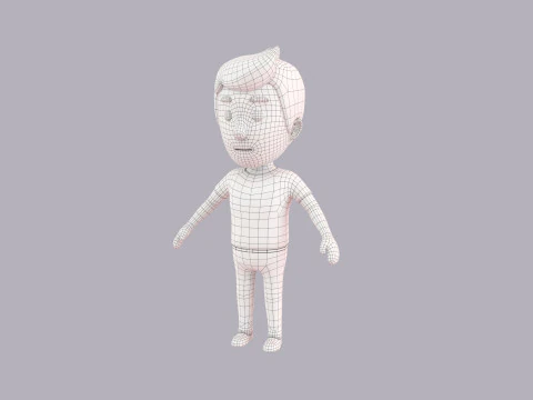 Cartoon Male Character Rigged 108 3D Model