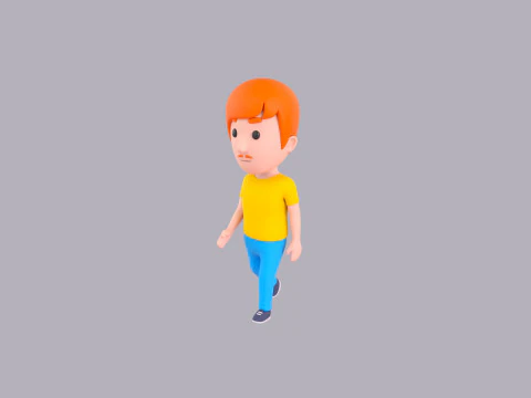 Cartoon Male Character Rigged 109 3D Model