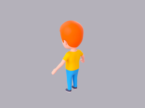 Cartoon Male Character Rigged 109 3D Модель