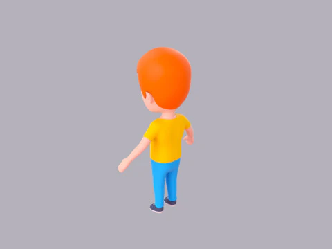 Cartoon Male Character Rigged 109 3D Model