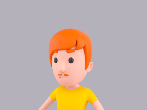 Cartoon Male Character Rigged 109 3D Модель