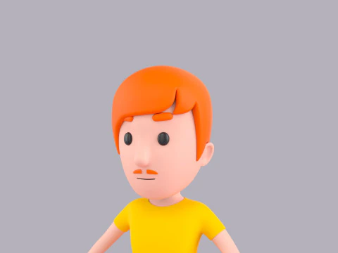 Cartoon Male Character Rigged 109 3D Model