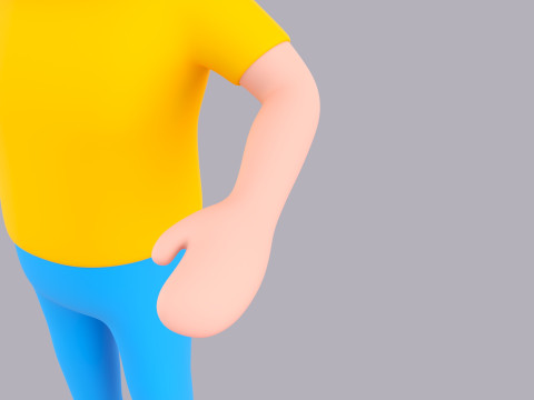 Cartoon Male Character Rigged 109 3D Модель
