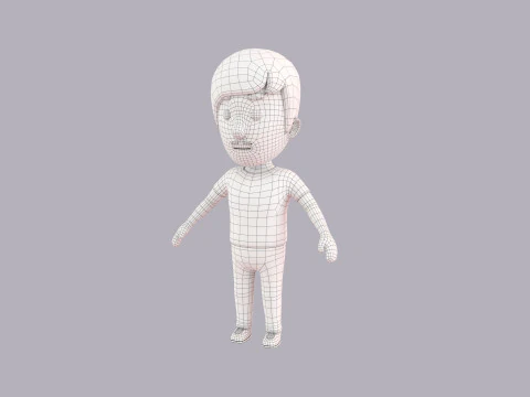 Cartoon Male Character Rigged 109 3D Model