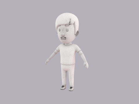 Cartoon Male Character Rigged 109 3D Модель