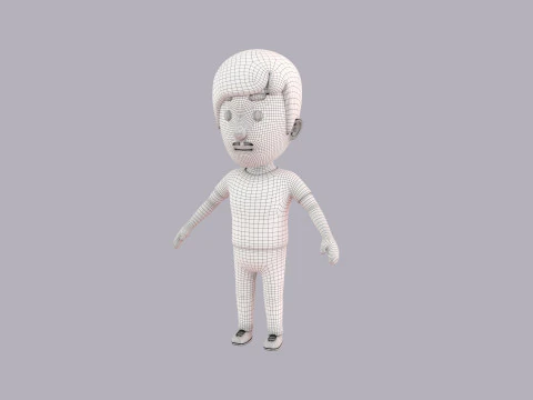 Cartoon Male Character Rigged 109 3D Model