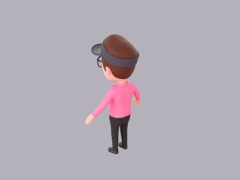 Cartoon Male Character Rigged 110 3Dモデル