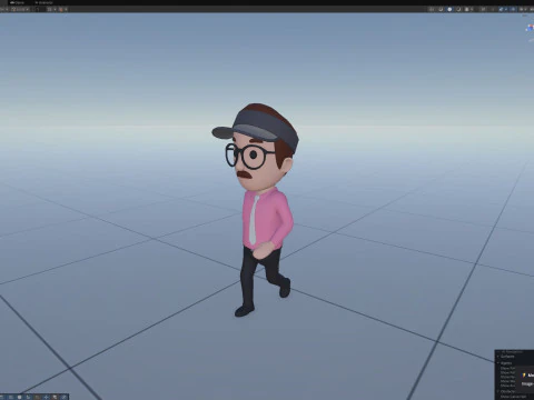 Cartoon Male Character Rigged 110 3D Model