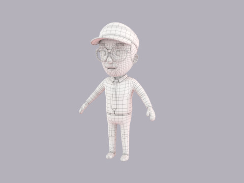 Cartoon Male Character Rigged 110 3Dモデル