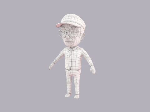 Cartoon Male Character Rigged 110 3D Model