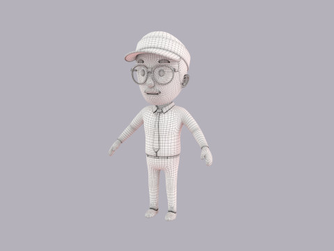 Cartoon Male Character Rigged 110 3Dモデル