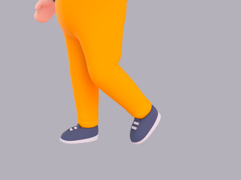 Cartoon Male Character Rigged 111 3D Model