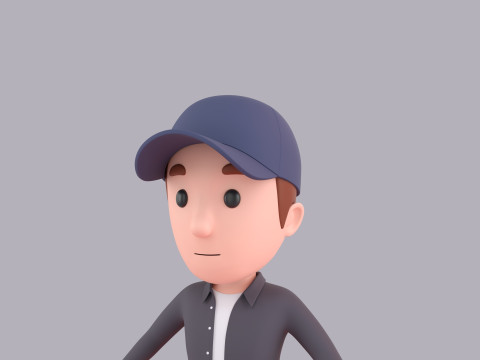 Cartoon Male Character Rigged 111 3D Model