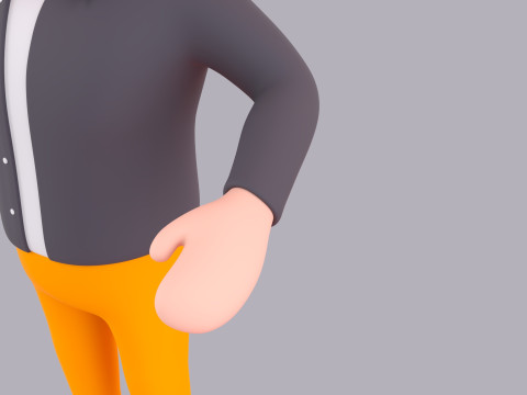 Cartoon Male Character Rigged 111 3D Model