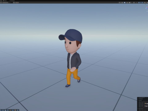 Cartoon Male Character Rigged 111 3D Model