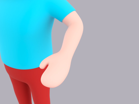 Cartoon Male Character Rigged 112 3D Модель