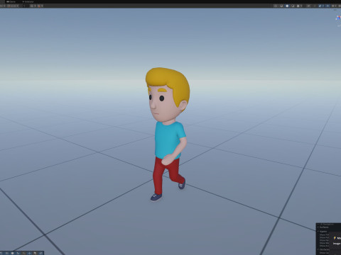 Cartoon Male Character Rigged 112 3D Модель