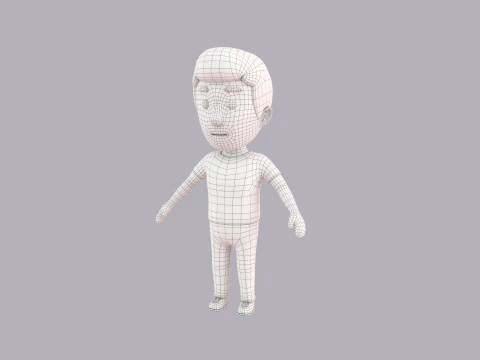 Cartoon Male Character Rigged 112 3D Model