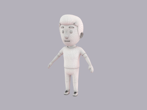 Cartoon Male Character Rigged 112 3D Модель
