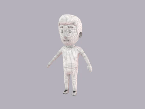 Cartoon Male Character Rigged 112 3D Model