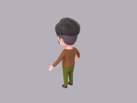 Cartoon Male Character Rigged 113 Modello 3D