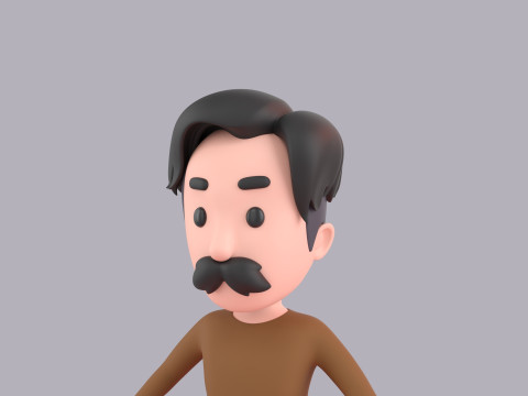 Cartoon Male Character Rigged 113 Modello 3D