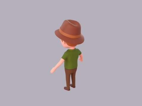 Cartoon Male Character Rigged 114 Model 3D